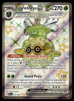 Pokemon TCG Paldean Fates #212/091 Forretress ex NM - Image 1