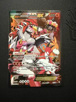 Pokemon Team Magma's Groudon EX - Double Crisis 15/34 Full Art Holo | MP/LP - Image 1