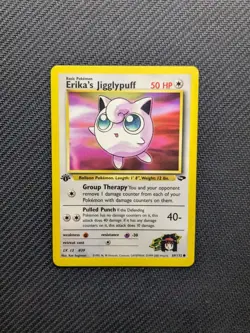 Erika’s Jigglypuff 1st Edition Gym Challenge 69/132 WOTC Vintage Pokemon - Image 1
