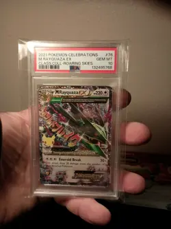 Pokemon M RAYQUAZA EX 2015 XY #76 CELEBRATIONS GRADED PSA GEM MINT 10 - Image 1