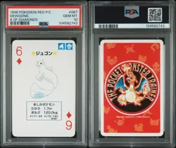 1996 Pokemon Dewgong Red Back Poker Playing Card 6 of Diamonds- PSA 10 - Image 3
