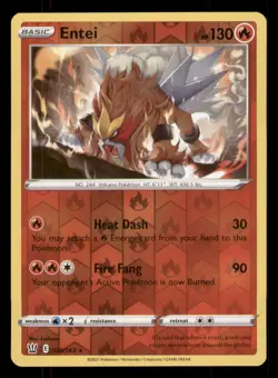 Entei SWSH05: Battle Styles #020/163 Rare Reverse Holo Pokemon LP - Image 1