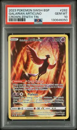 2023 Galarian Articuno SWSH #282 Crown Zenith Promo Pokemon PSA 10 Gem Mint - Image 1