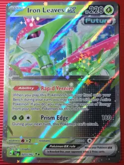 Iron Leaves EX HP 220 Future Full Art Pokemon Card No. 025/162 - Image 1