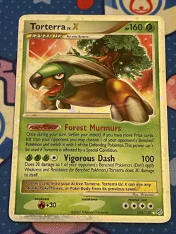 Torterra LV.X 122/130 Ultra Rare Diamond and Pearl Pokemon TCG Card 2007 MP - Image 1