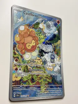 Pokemon Castform Sunny Form 195/191 Surging Sparks Illustration Rare Holo NM - Image 2