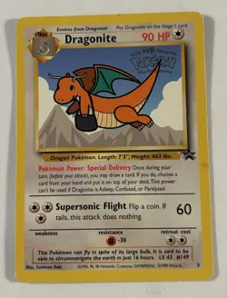 Pokemon Dragonite Black Star Promo 90HP Stage 2 LV 43 #149 WB Movie MP - Image 1