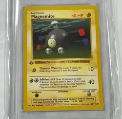 1999 POKEMON BASE SET 1ST EDITION MAGNEMITE #53 PSA 10. - Image 2