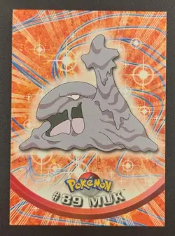 Muk #89 Pokemon Topps TV Animation- Series 2- Blue Logo - Image 1