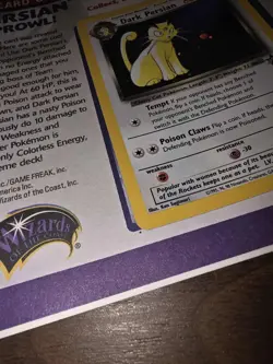 *Uncirculated/Unused* Dark Persian Black Star Promo 2000 Holo Rare Pokemon!!! - Image 2