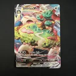 Pokemon TCG Snorlax VMAX 142/202 M Sword&Shield Base Set - Image 1