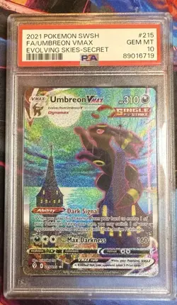 Pokemon 2021 Umbreon VMAX 215/203 Alt Art Evolving Skies GEM MINT PSA 10 - Image 1