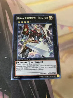 YUGIOH - HEROIC CHAMPION EXCALIBUR - SECRET RARE - LIMITED - NM - CT09 - Image 1