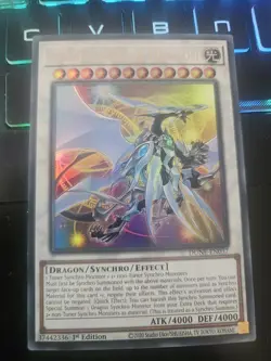 YuGiOh! Cosmic Quasar Dragon DUNE-EN037 Ultra Rare 1st Ed - Image 1