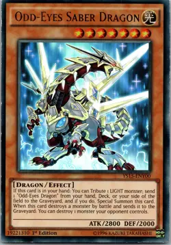 Yugioh Odd-Eyes Saber Dragon YS15-ENY00 1st Edition Ultra Rare NM - Image 1