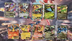 Pokemon EX Lot (10 Cards) - Charizard EX, Pikachu EX, Rayquaza EX + Others - Image 1
