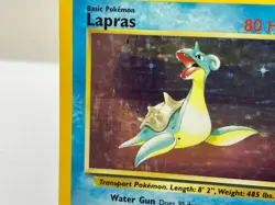 Lapras 10/62 Fossil Holo Rare WOTC Pokemon Card - Moderately Played - Image 3