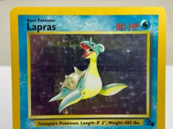 Lapras 10/62 Fossil Holo Rare WOTC Pokemon Card - Moderately Played - Image 4