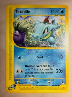 Totodile 134/165 Expedition Base Set Non-Holo 2002 WOTC Vintage Pokemon Card NM - Image 1