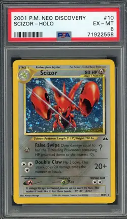 PSA 6 Scizor Neo Discovery 10/75 Holo Pokemon Card B22 - Image 1
