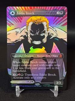 ?? Eddie Brock / Venom - Borderless FOIL - MTG #0233 Marvel Spider-Man - NM - Image 1