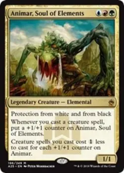 1x Animar, Soul of Elements Moderate Play, English Masters 25 MTG Magic - Image 1