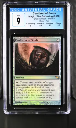 CAULDRON OF SOULS Shadowmoor Foil Rare CGC 9 MTG [Nostalgium] - Image 1