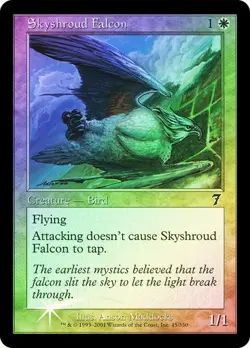 7th Edition MTG FOIL Skyshroud Falcon Magic - Image 1