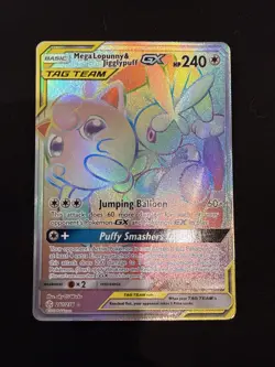 Pokemon TCG Mega Lopunny Jigglypuff GX Cosmic Eclipse 261/236 Secret Rare Mint - Image 1