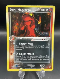 Pokemon TCG Dark Magcargo 38/109 Team Rocket Returns Reverse Holo LP Stamp - Image 1