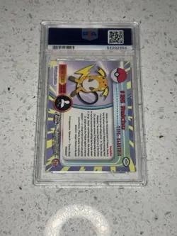 1999 Pokemon Topps Chrome Series 1 Raichu #26 PSA 8 - Image 2