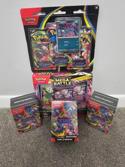 3x Pokemon TCG Phantasmal Booster Bundles, 3 pack Blister(1) and Battle Deck(1) - Image 1