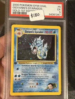 Giovanni's Gyarados 5/132 Gym Challenge Holo Ex! Potential Regrade Pokemon TCG - Image 1