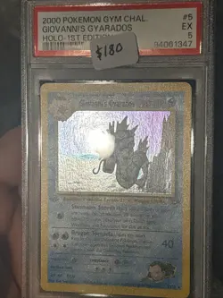 Giovanni's Gyarados 5/132 Gym Challenge Holo Ex! Potential Regrade Pokemon TCG - Image 2