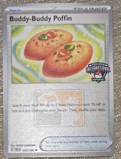 Pokemon Buddy Buddy Poffin 144/162 Temporal Forces NAIC 2025 North America Promo - Image 1