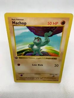 Machop 1st Edition Shadowless Base Set 1999 Pokemon 52/102 - Image 5