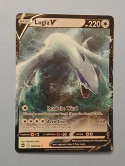 Pokemon Sword & Shield Silver Tempest Lugia V 138/195 Rare - Image 1