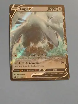 Pokemon Sword & Shield Silver Tempest Lugia V 138/195 Rare - Image 4