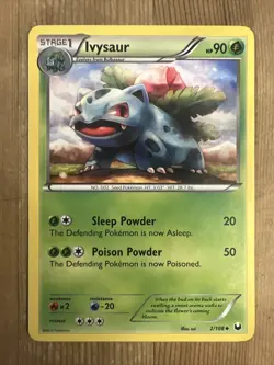 Pokemon TCG Ivysaur Dark Explorers 2/108 Regular Uncommon LP - Image 1