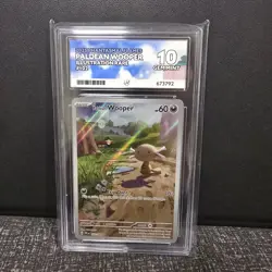 Pokemon TCG Paldean Wooper 102/094 Phantasmal Flames ACE 10 Perfect Sub Grades - Image 1