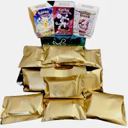 Mega Mystery Gold Pack Pokemon TCG see description for details - Image 1