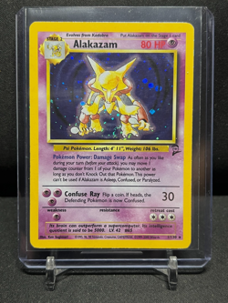 Alakazam 1/130 Holo Rare Pokemon 2000 Base Set 2 MP - Image 1