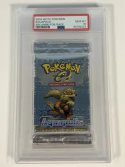 2003 Vintage Pokemon Aquapolis Arcanine PSA 10 Foil Booster Pack - LOW POP!! - Image 4