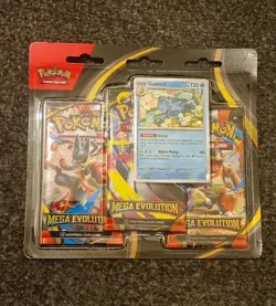 Pokemon TCG Mega Evolution 3 Pack Golduck Blister - Image 1