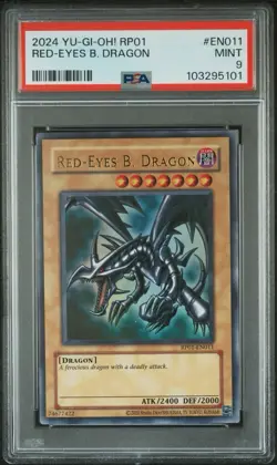 2024 YU-GI-OH! RP01-RETRO PACK #EN011 RED-EYES B. DRAGON PSA 9 - Image 1
