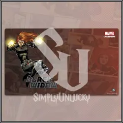 GAMEGENIC BLACK WIDOW PLAYMAT Marvel | Card Game Pokemon Yugioh MTG Mousepad - Image 1