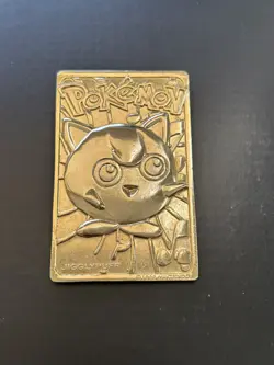 1999 Nintendo Pokemon 23K Gold Plated Trading Card Jigglypuff Burger King - Image 1