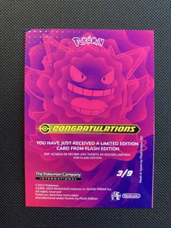 Gengar Shadow 3/9 Pokedex Vol. 3 Flash Edition Limited Edition Card - Image 2