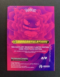 Gengar Shadow 3/9 Pokedex Vol. 3 Flash Edition Limited Edition Card - Image 5