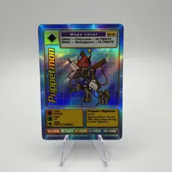 Puppetmon Card Bo-96 | Mega Level Digimon | Holo Foil | Bandai 1999 - Vintage - Image 1